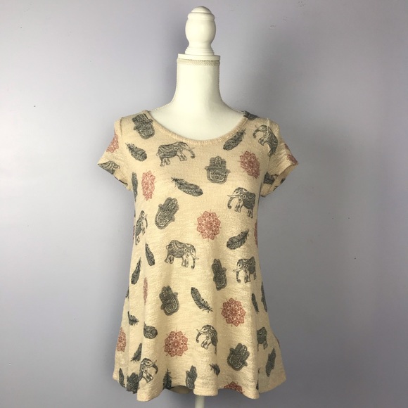 Ginger G Tops - Ginger G Boho High Low Knit Tee Small